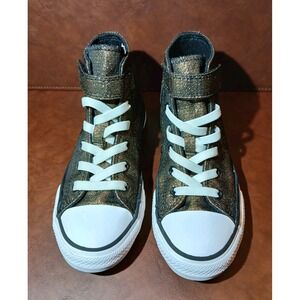 Converse Chuck Taylor All Star Hi Cooper Black Glittery Shoes Size 1 Youth #1421